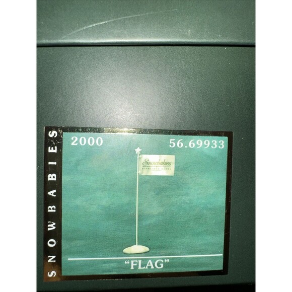 Snowbabies Starlight Games Flag 2000 NEW Department 56 56.69933 Bisque Vintage - Picture 1 of 6